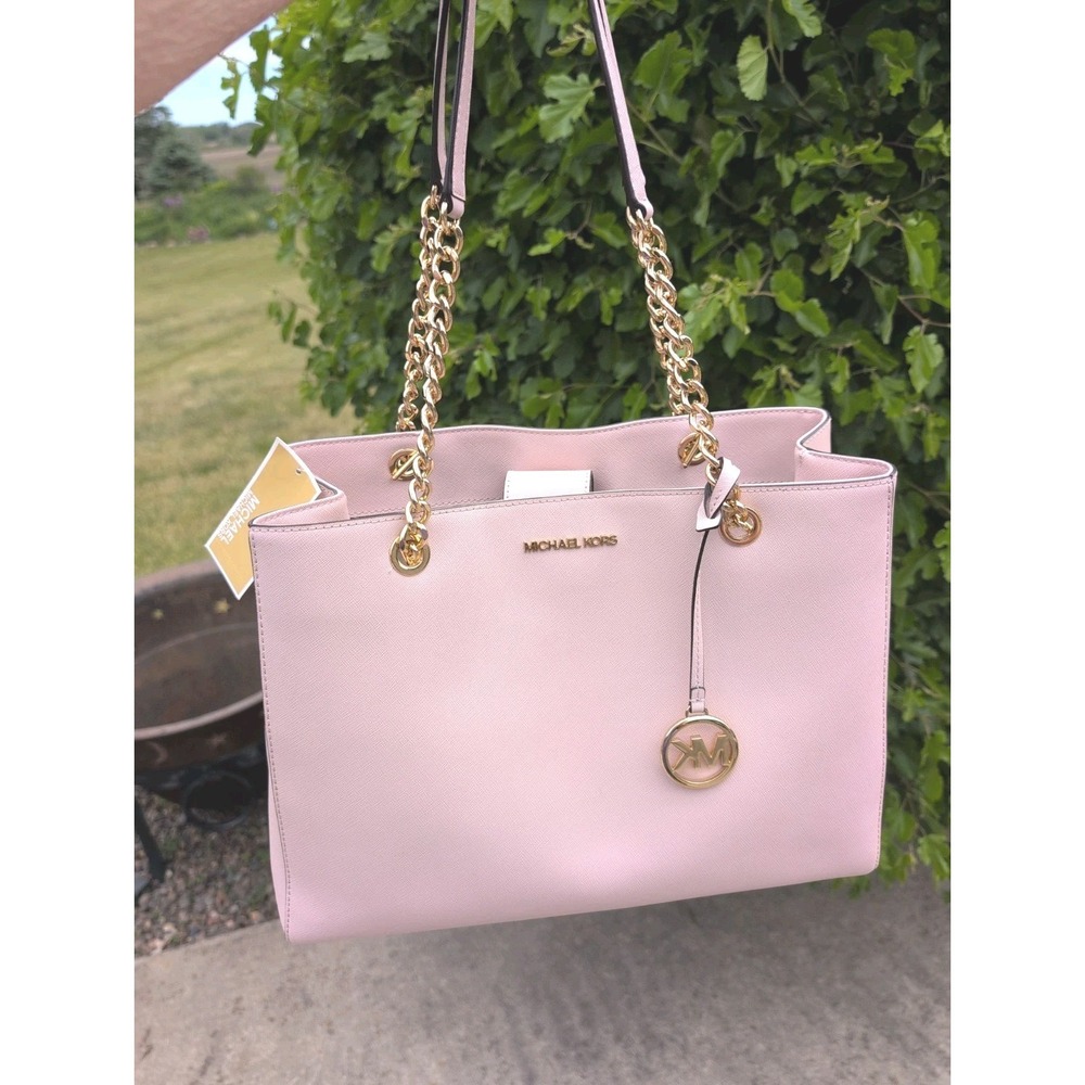 NWT Michael Kors Susannah Large NEW Tote Leather Shoulder bag Powder Blush